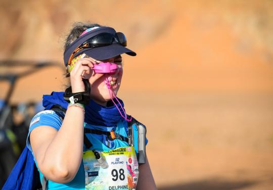 Delphine Rubé lors de l’édition 2022 du Trek Elles marchent